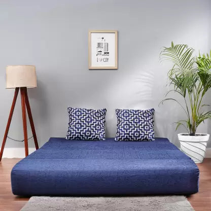 Solis Primus-comfort for all 2 Seater Double Fold Out Sofa Cum Bed (Finish Color - Blue Delivery Condition - DIY(Do-It-Yourself))