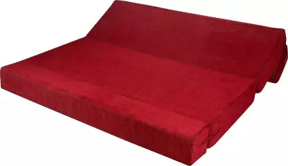 Solis Primus-comfort for all 3 Seater Double Foam Fold Out Sofa Cum Bed (Finish Color - Maroon Delivery Condition - Pre-assembled)