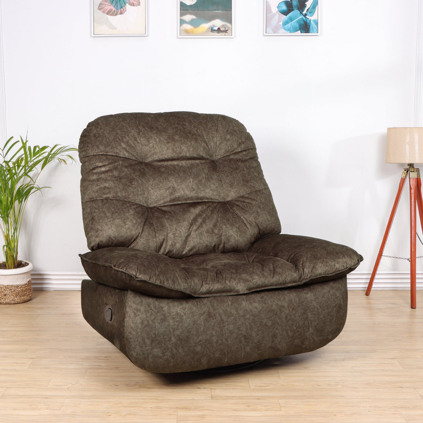 Solis Royale- The Desired Comfort Abydos Brown Recliner Rocking and Revolving Chair