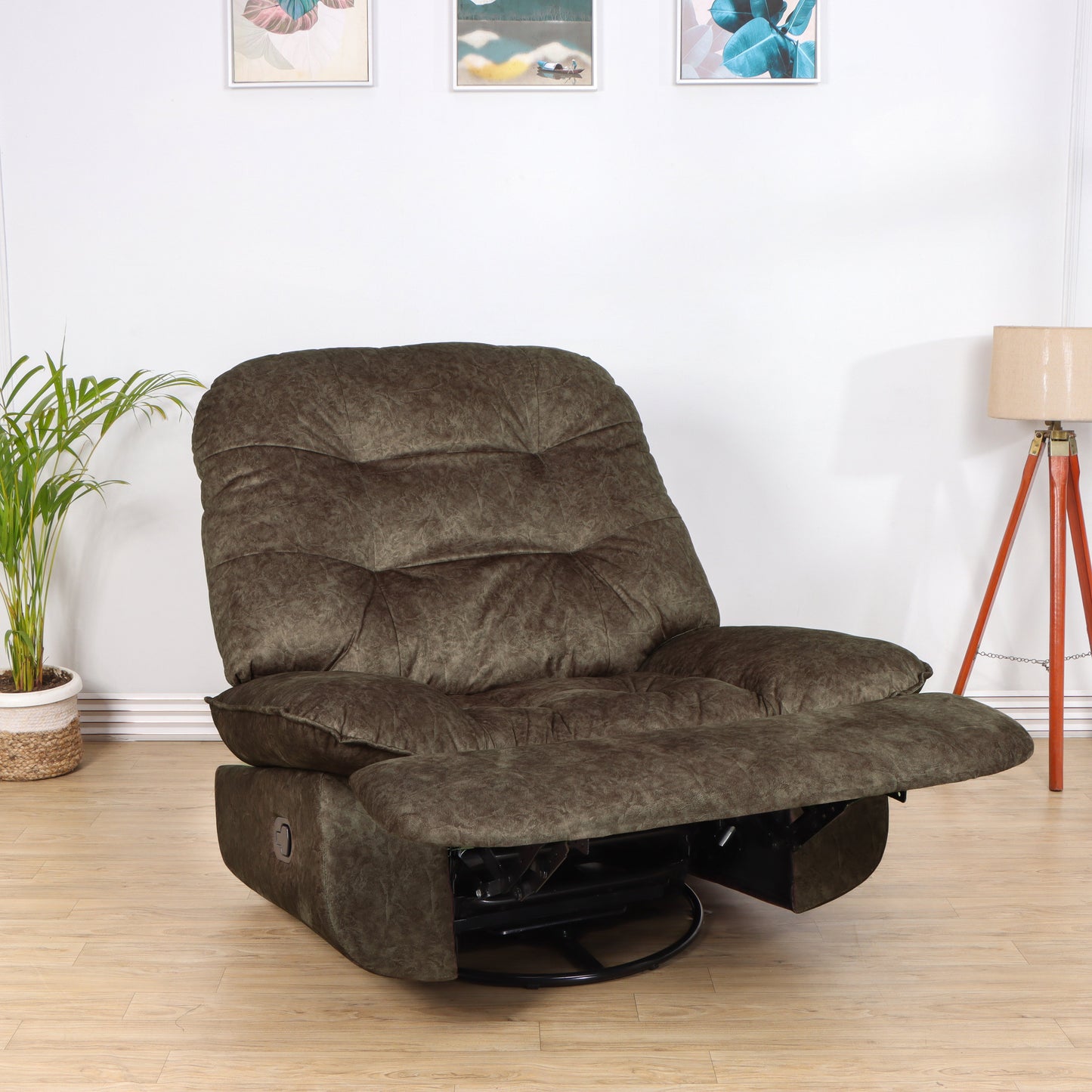 Solis Royale- The Desired Comfort Abydos Brown Recliner Rocking and Revolving Chair