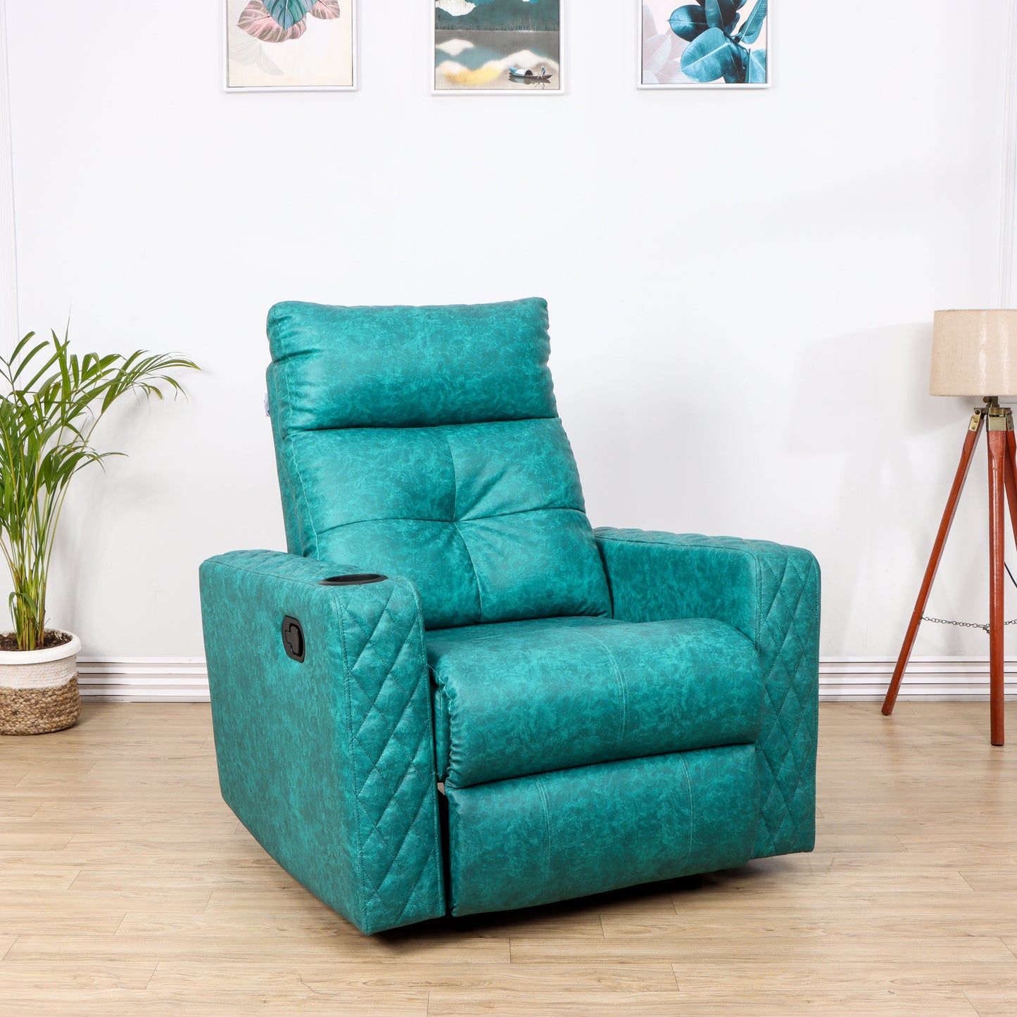 Solis Royale- The Desired Comfort Aswan Green Recliner Chair Manual Recliner