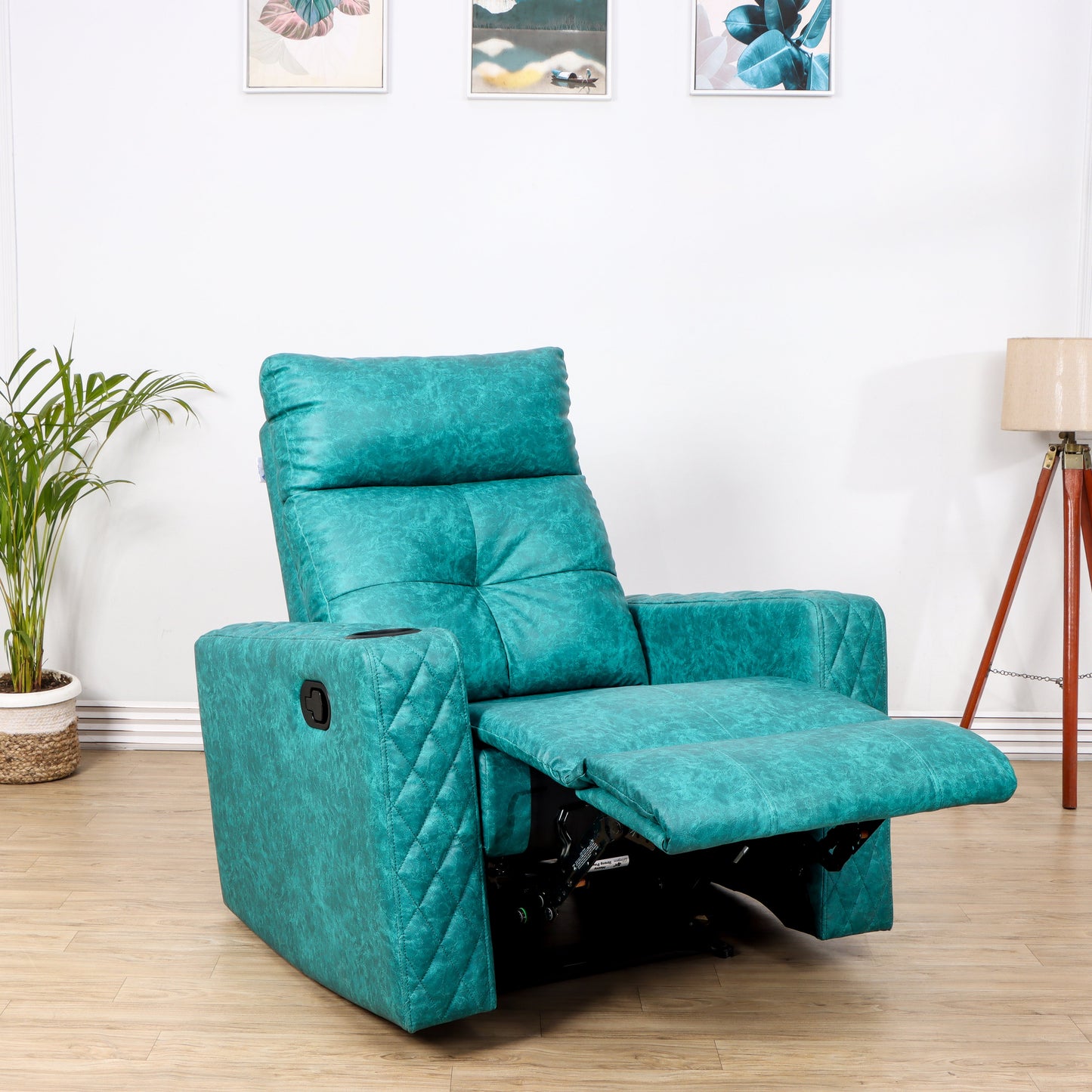 Solis Royale- The Desired Comfort Aswan Green Recliner Chair Manual Recliner