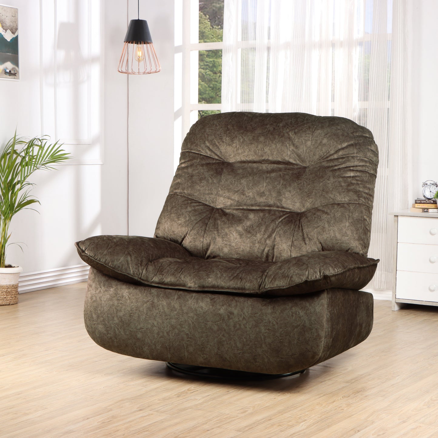 Solis Royale- The Desired Comfort Abydos Brown Recliner Rocking and Revolving Chair