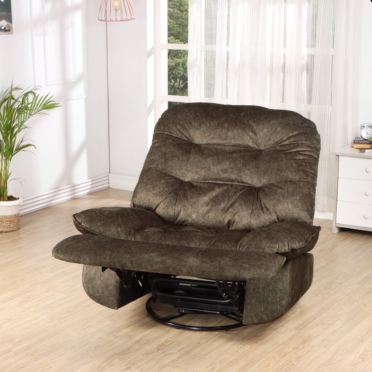 Solis Royale- The Desired Comfort Abydos Brown Recliner Rocking and Revolving Chair