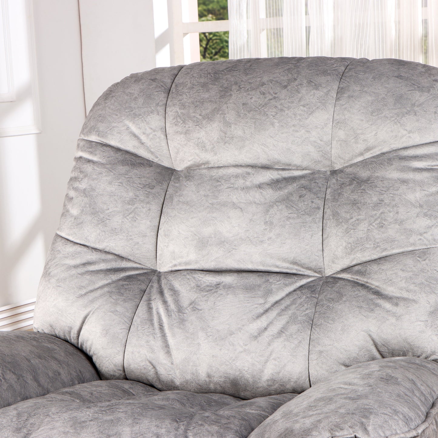 Solis Royale- The Desired Comfort Swiss Grey Recliner Rocking and Revolving Chair