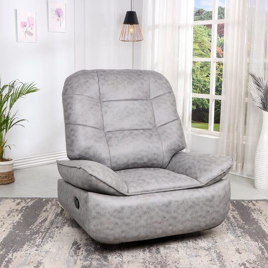 SOLISPRIMUS-COMFORT FOR ALL Leatherette Manual Rocker Recliner (Finish Color - Jersey Grey Rocking Chair, Pre-assembled)