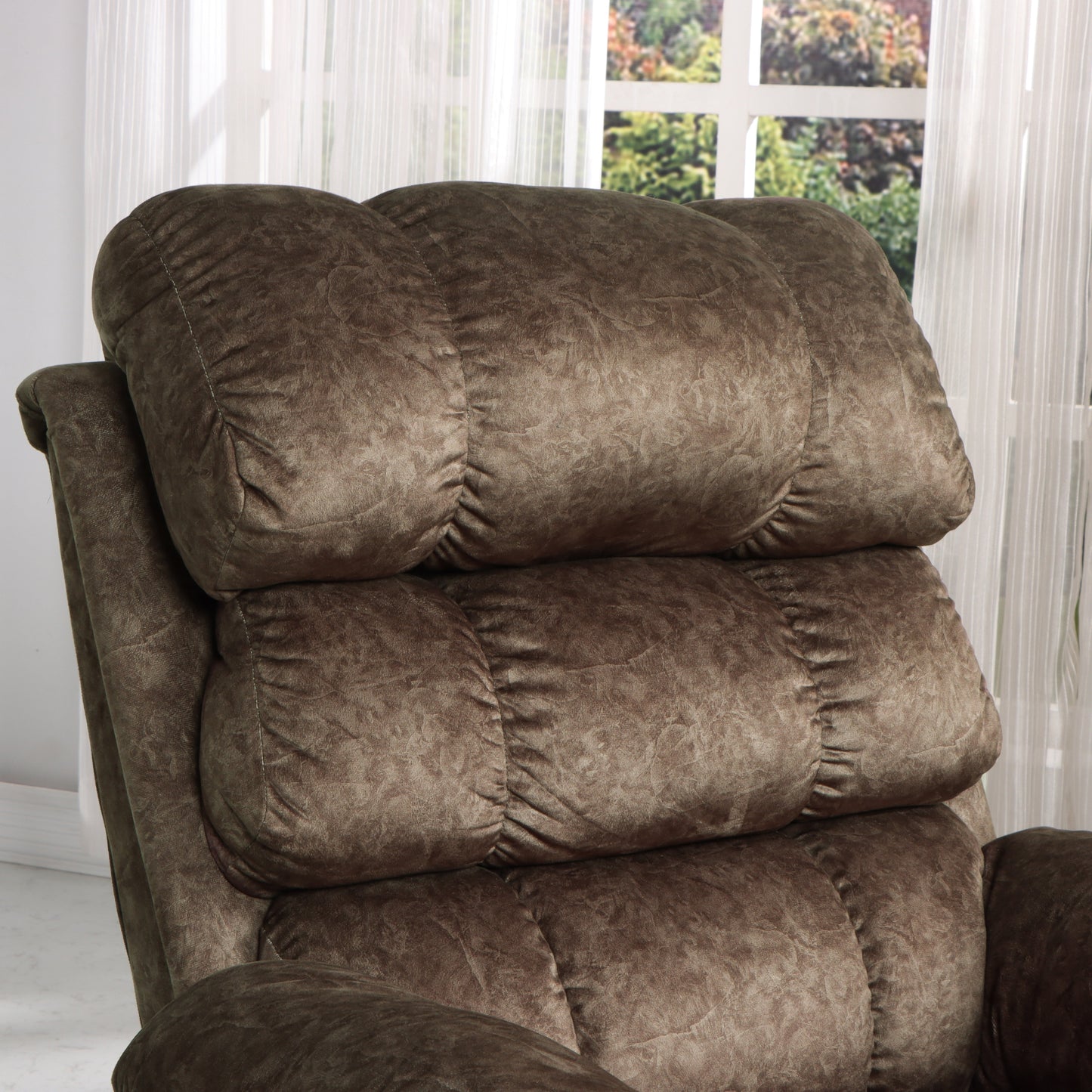 Solis Royale- The Desired Comfort Fabric Manual Puff Recliner (Finish Color - Puff Brown, DIY(Do-It-Yourself))…