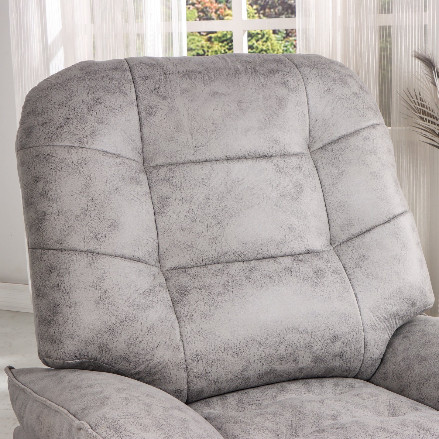 SOLISPRIMUS-COMFORT FOR ALL Leatherette Manual Rocker Recliner (Finish Color - Jersey Grey Rocking Chair, Pre-assembled)