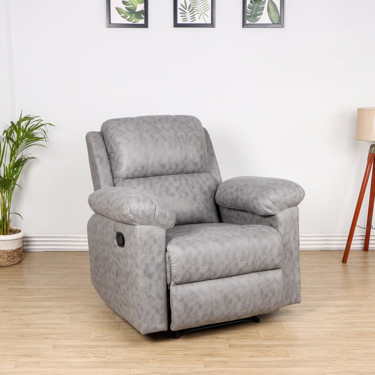 SOLIS ROYALE- The Desired Comfort Fabric Manual Recliner  (Finish Color - Louise Grey, DIY(Do-It-Yourself))