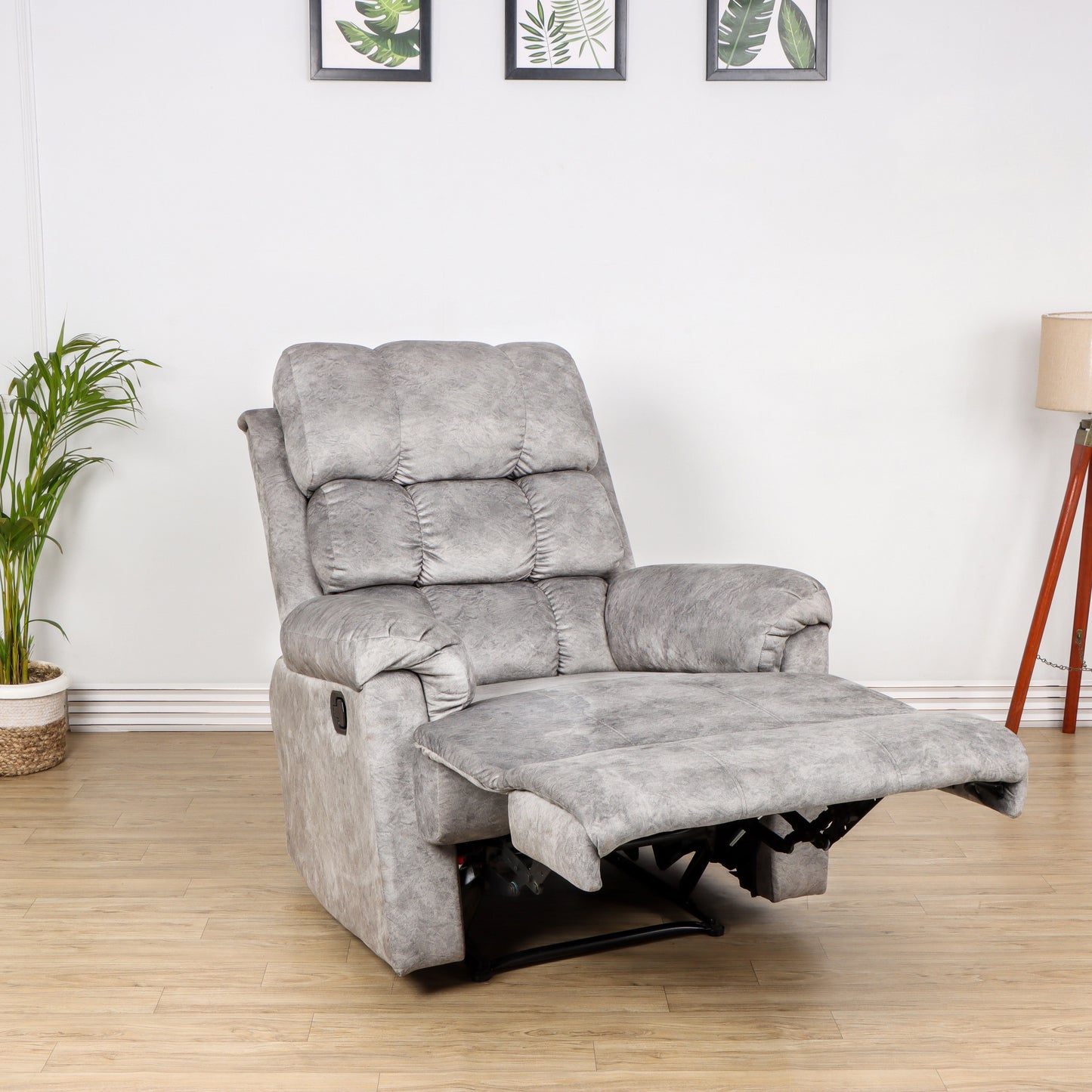 SOLIS ROYALE- The Desired Comfort Fabric Manual Recliner  (Finish Color - Puff Grey, DIY(Do-It-Yourself))