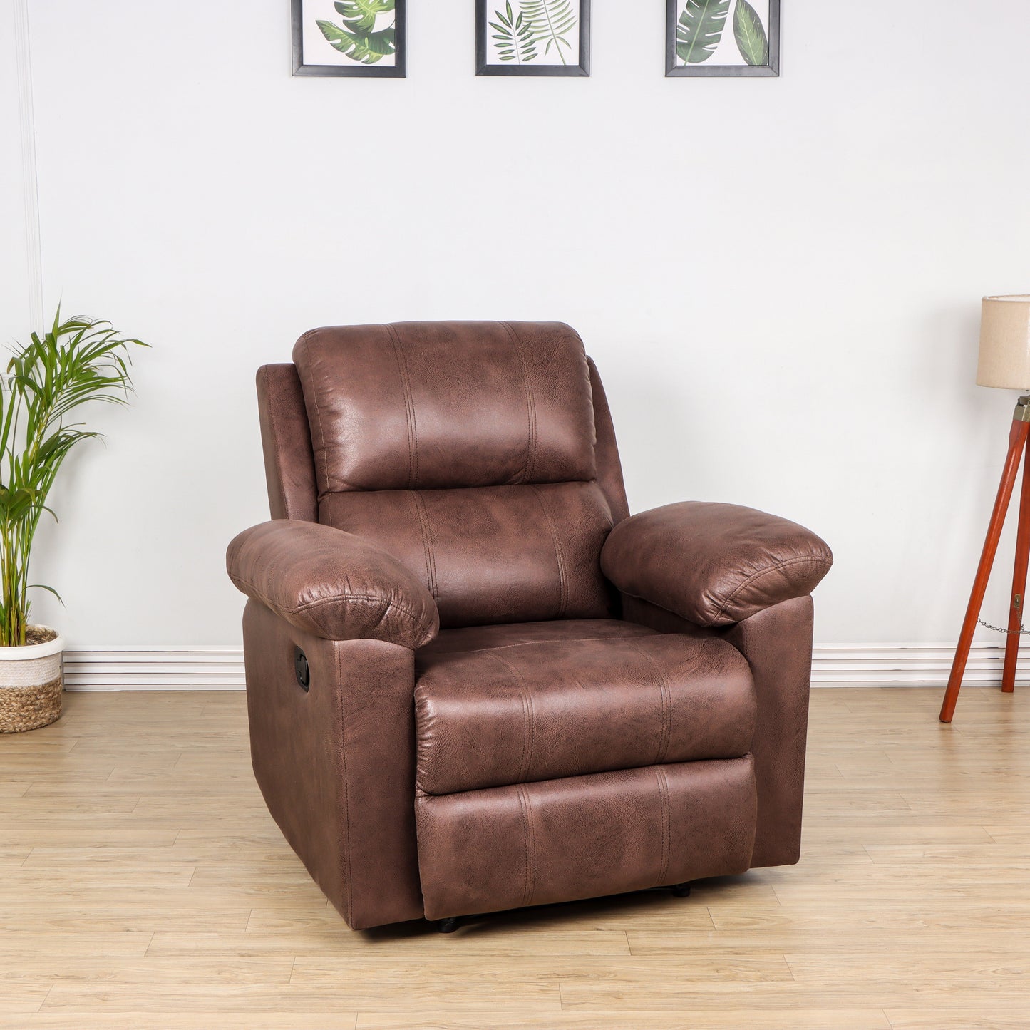 SOLIS ROYALE- The Desired Comfort Fabric Manual Recliner  (Finish Color - Louise Brown, DIY(Do-It-Yourself))