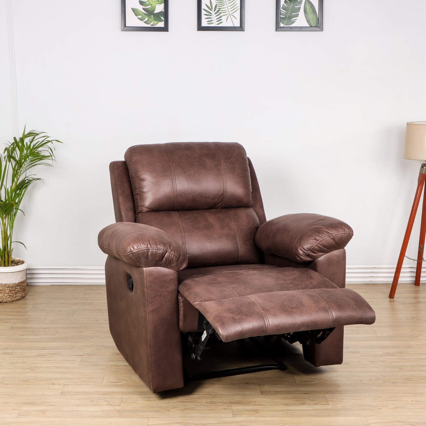 SOLIS PRIMUS - Comfort For All Motorized Leatherette Recliner sofa chair Snug-heaven Brown