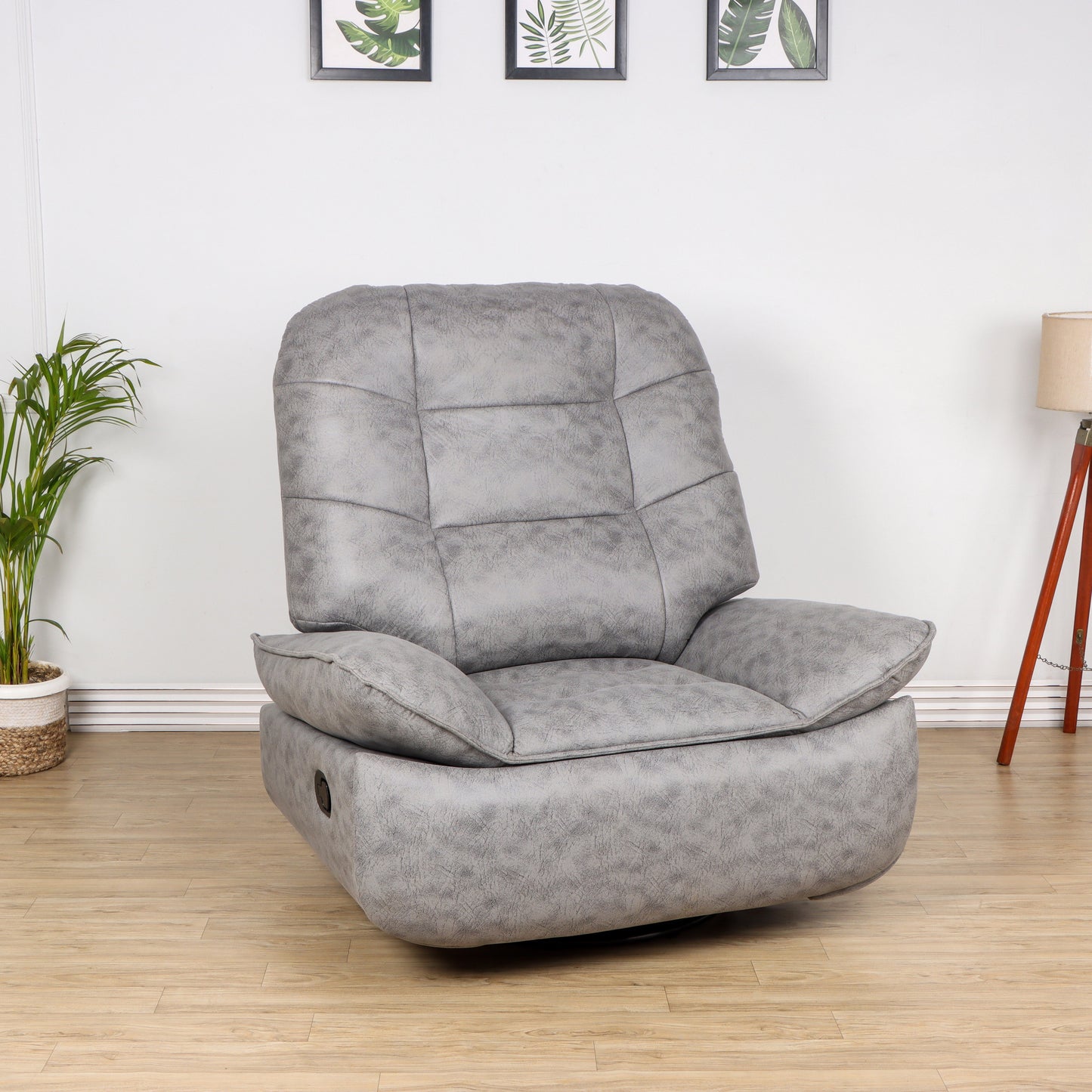 SOLISPRIMUS-COMFORT FOR ALL Leatherette Manual Rocker Recliner (Finish Color - Jersey Grey Rocking Chair, Pre-assembled)