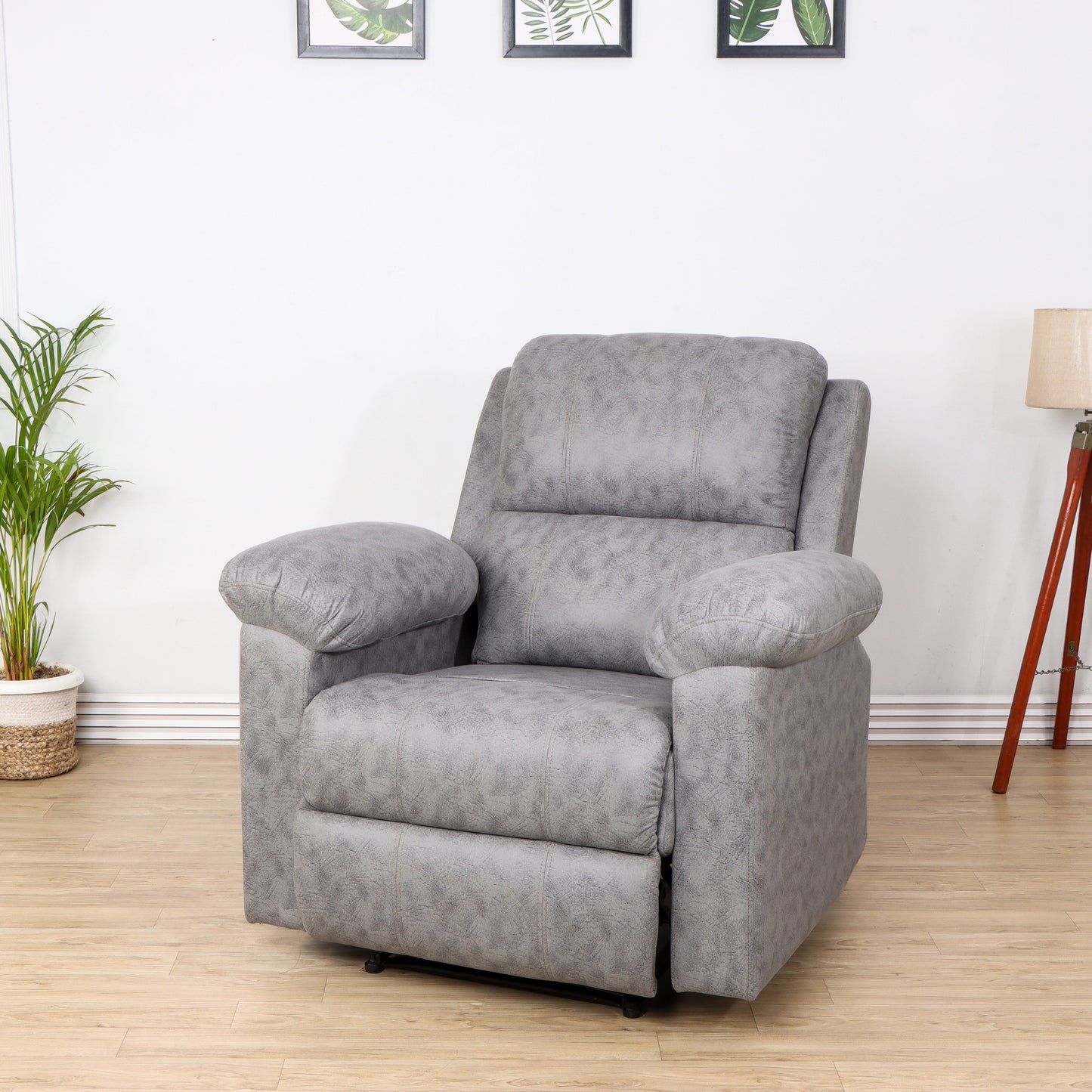 SOLIS ROYALE- The Desired Comfort Fabric Manual Recliner  (Finish Color - Louise Grey, DIY(Do-It-Yourself))