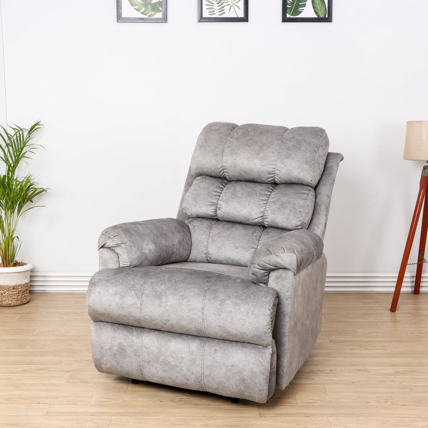 SOLIS ROYALE- The Desired Comfort Fabric Manual Recliner  (Finish Color - Puff Grey, DIY(Do-It-Yourself))