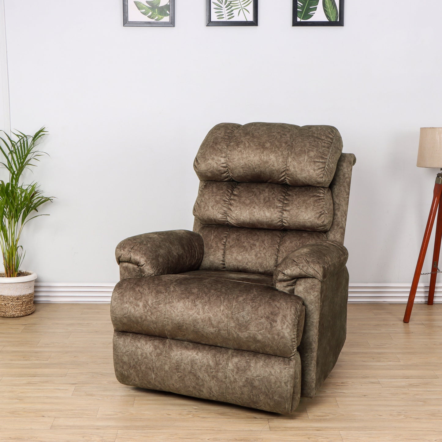 Solis Royale- The Desired Comfort Fabric Manual Puff Recliner (Finish Color - Puff Brown, DIY(Do-It-Yourself))…