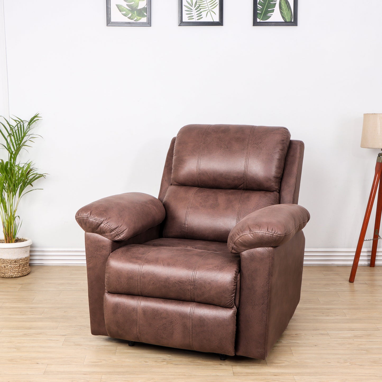 SOLIS ROYALE- The Desired Comfort Fabric Manual Recliner  (Finish Color - Louise Brown, DIY(Do-It-Yourself))