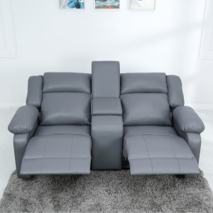 SOLIS ROYALE-The Desired Comfort Two Seater Manual Recliner Chair Relaxyard (Grey,DIY)