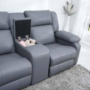 SOLIS ROYALE-The Desired Comfort Two Seater Manual Recliner Chair Relaxyard (Grey,DIY)