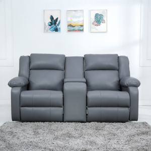 SOLIS ROYALE-The Desired Comfort Two Seater Manual Recliner Chair Relaxyard (Grey,DIY)