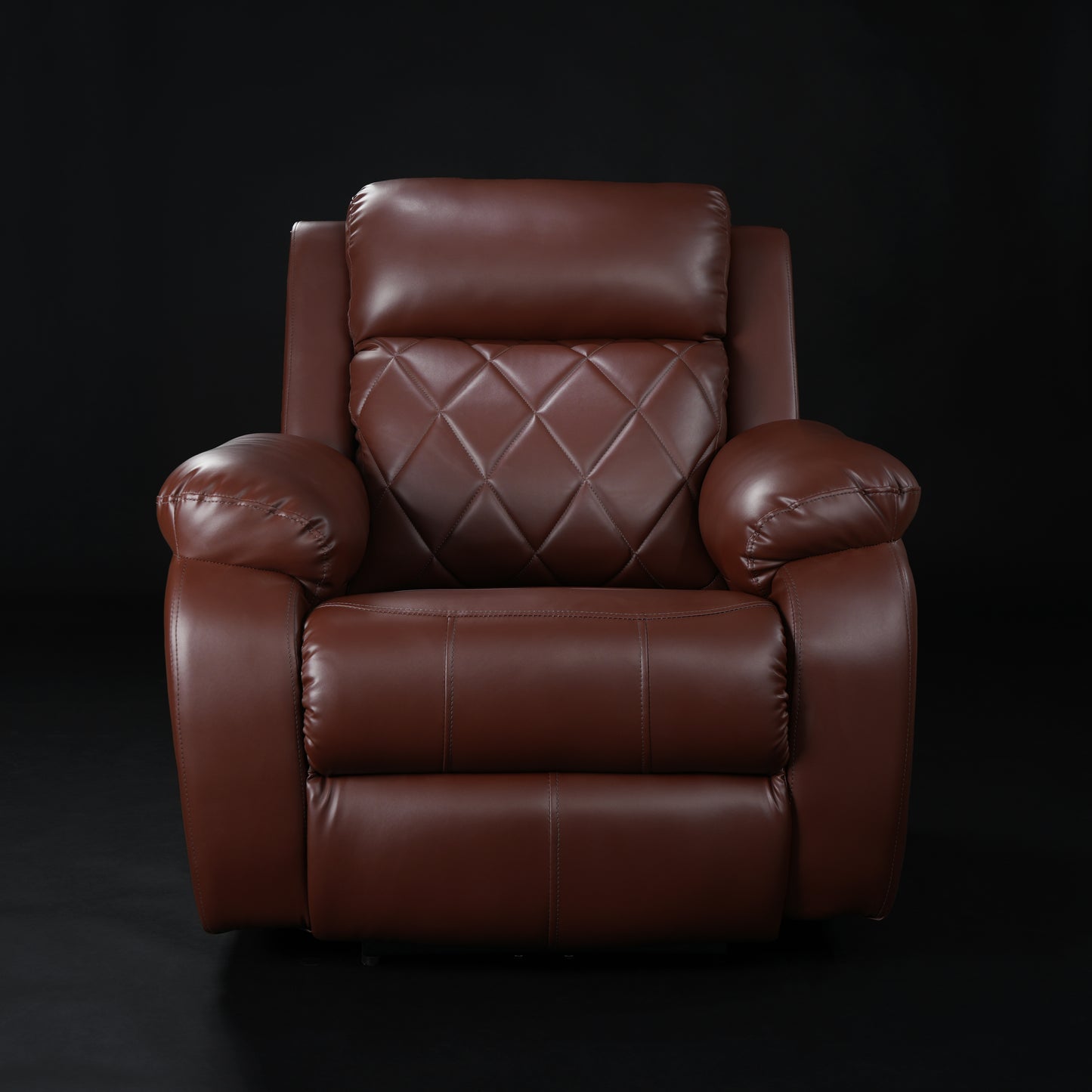 SOLIS ROYALE- The Desired Comfort Recliner Sofa Chair 1 Seater Sofa Chair Relaxyard Motorized Recliner Leatherette Dark Brown