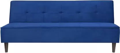 Solis Primus-comfort for all fully Upholstered 3 Seater Double Foam Fold Out Sofa Cum Bed - Blue Color