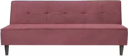 Solis Primus-comfort for all Fully Upholstered 3 Seater Double Foam Fold Out Sofa Cum Bed - Dark Pink Color