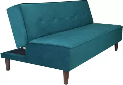 Solis Primus-comfort for all Fully Upholstered 3 Seater Double Foam Fold Out Sofa Cum Bed - Green Color