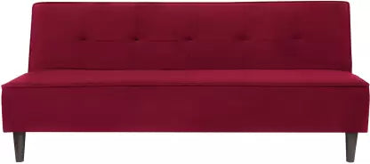 Solis Primus-comfort for all Fully Upholstered 3 Seater Double Foam Fold Out Sofa Cum Bed - Maroon Color