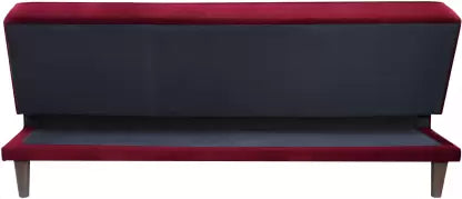 Solis Primus-comfort for all Fully Upholstered 3 Seater Double Foam Fold Out Sofa Cum Bed - Maroon Color