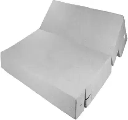 Solis Primus-comfort for all 5X6 Jute Fabric with 3 (Multi Star) Silver 3 Seater Double Foam Fold Out Sofa Cum Bed (Finish Color - Jute Silver with 3 Multi Star Cushion Delivery Condition - Pre-assembled)