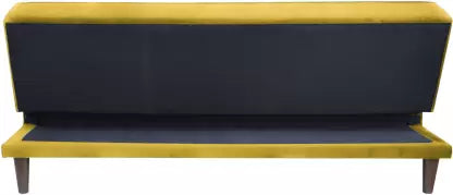 Solis Primus-comfort for all Fully Upholstered 3 Seater Double Foam Fold Out Sofa Cum Bed - Yellow Color